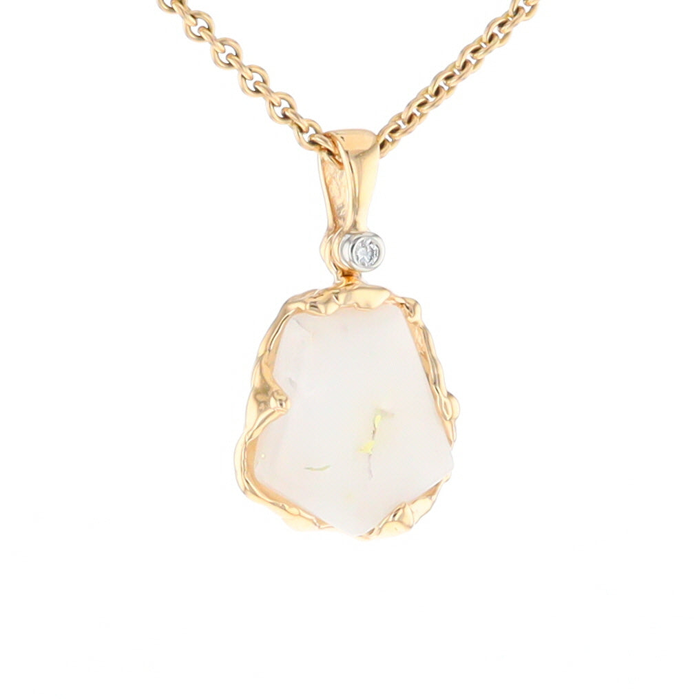 Gold Quartz Freeform Pendant  (G2)