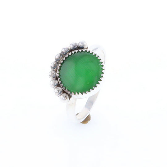 Green Glass Beaded Ring