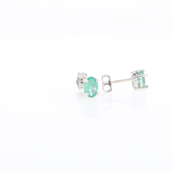 Oval Emerald Stud Earrings