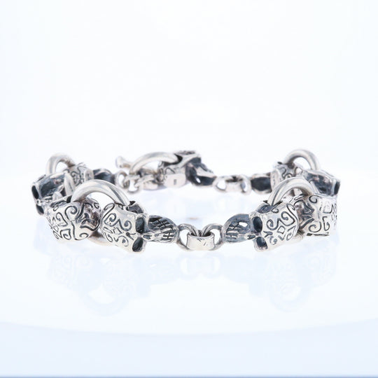 Silver Skull Bracelet