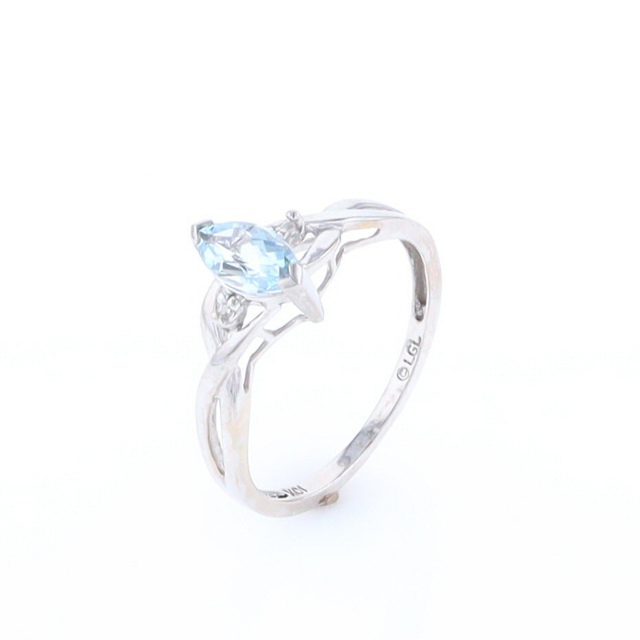 Marquise Blue Topaz Ring