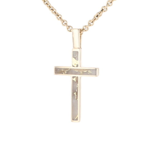 Three Section Gold Quartz Cross - G2