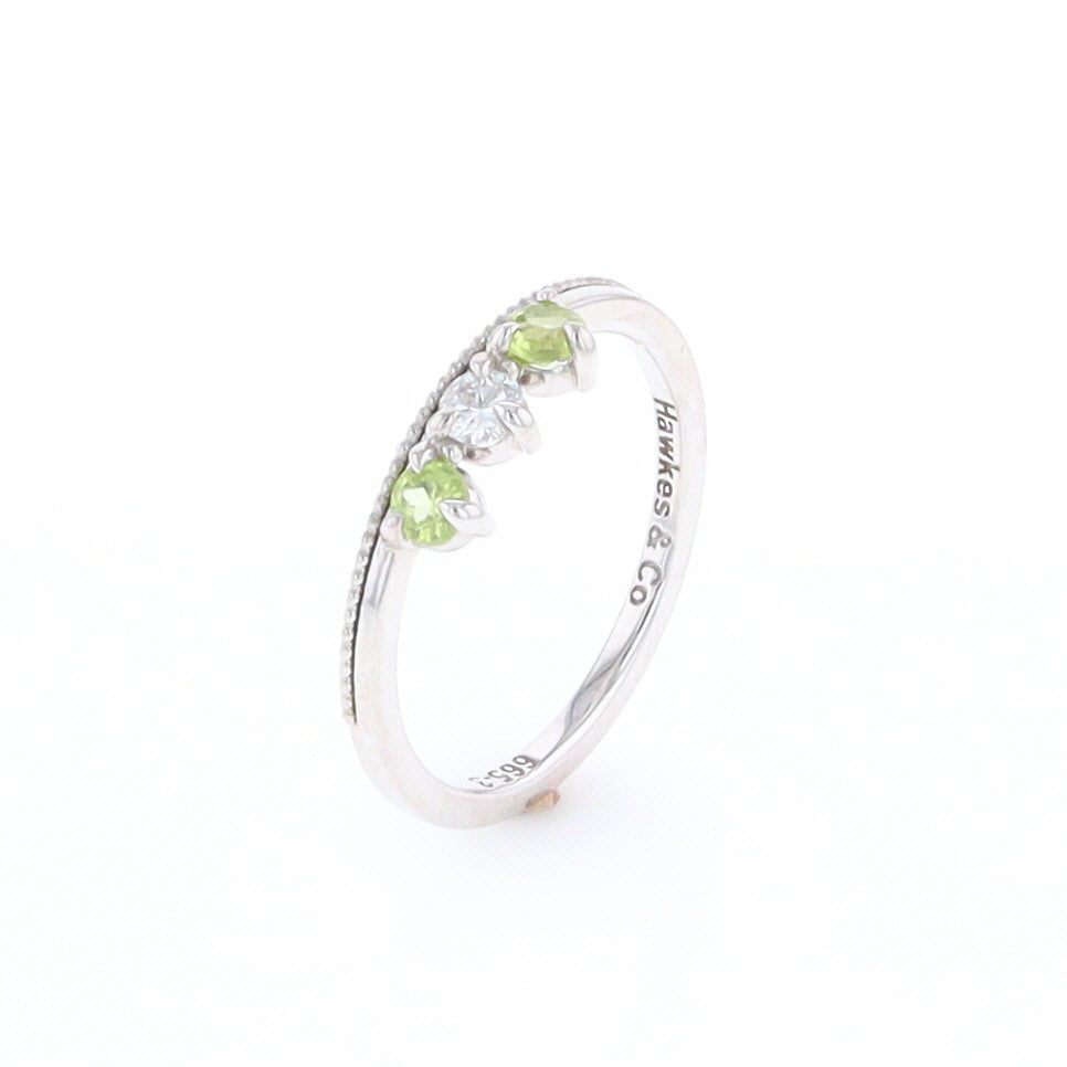 Peridot & Diamond Mother's Ring