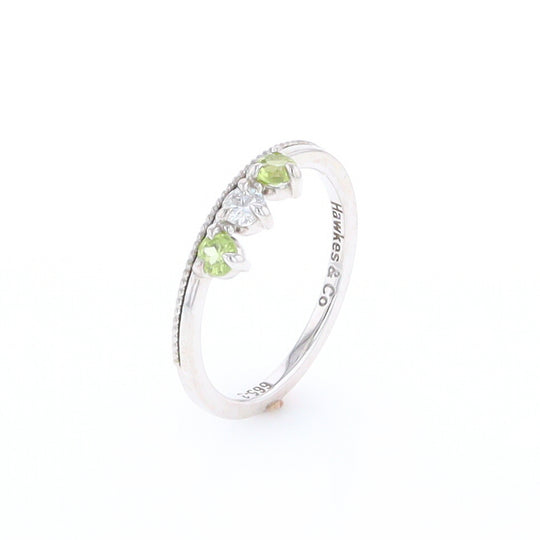 Peridot & Diamond Mother's Ring