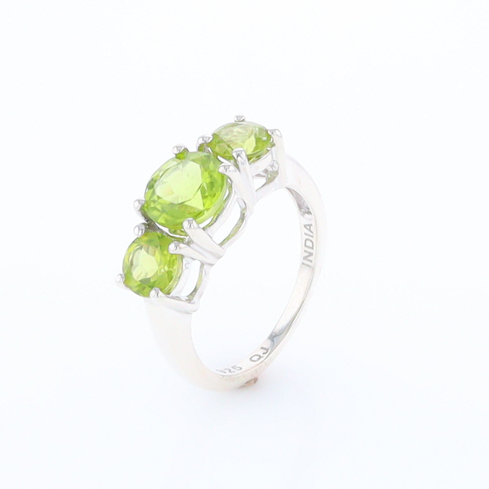 Three Peridot Ring