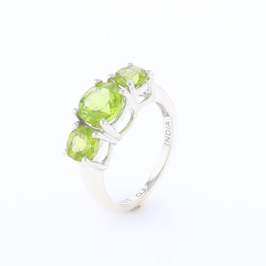 Three Peridot Ring