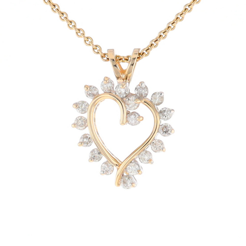 Open Heart Diamond Pendant