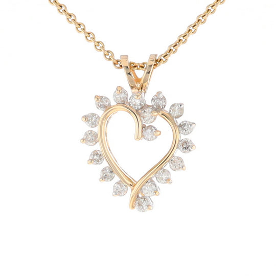 Open Heart Diamond Pendant