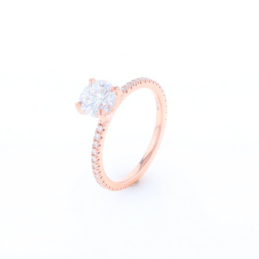 Rose Gold Lab Grown Diamond Engagement Ring