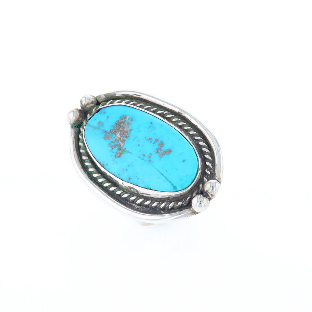 Long Oval Turquoise Ring