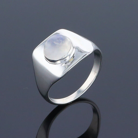 Bezel Moonstone Ring