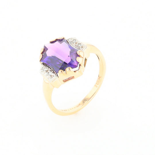 Vintage Hexagon Sapphire Ring