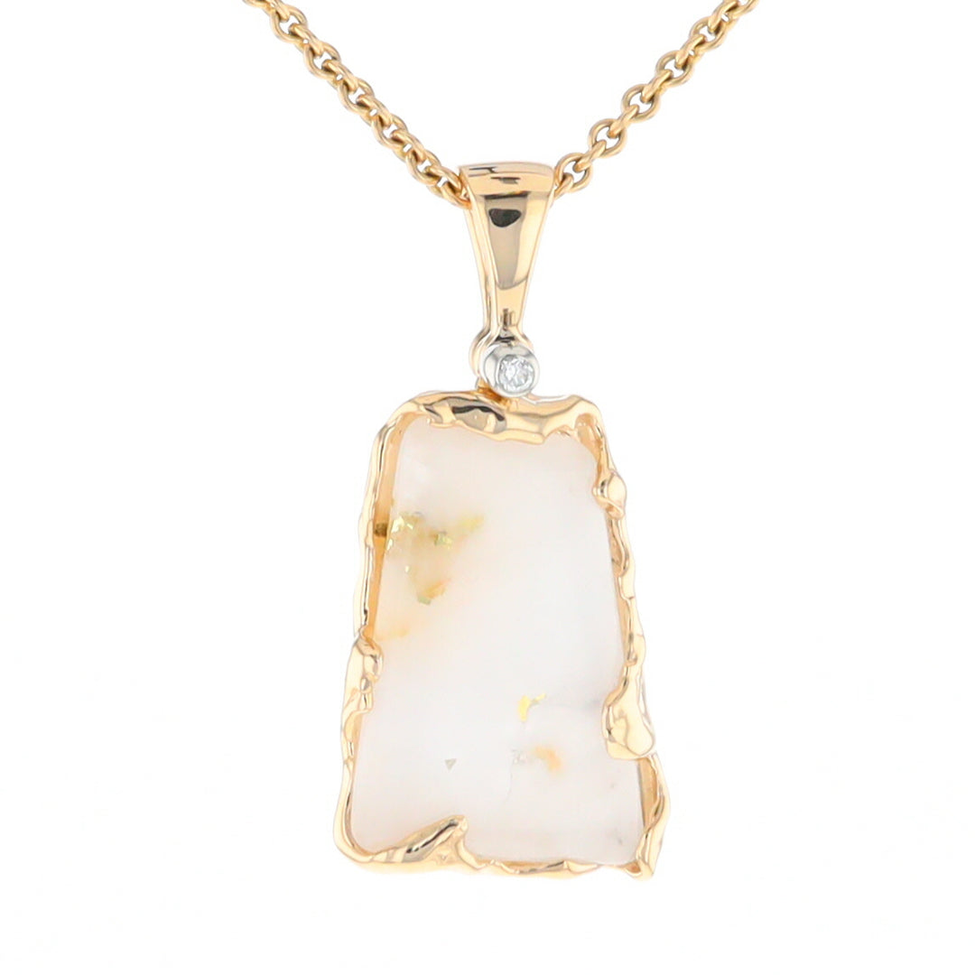 Gold Quartz Freeform Pendant  (G2)