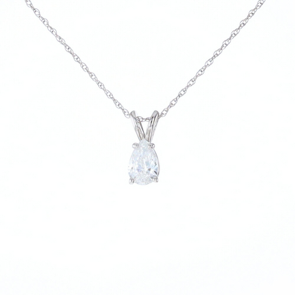 Pear Diamond Solitaire Pendant