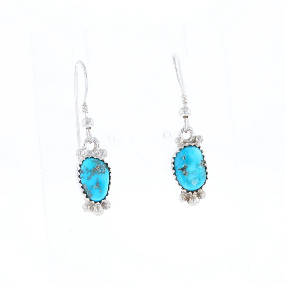 Native Dangle Turquoise Bead Earrings