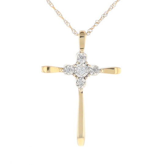 Illusion Cluster Cross Necklace