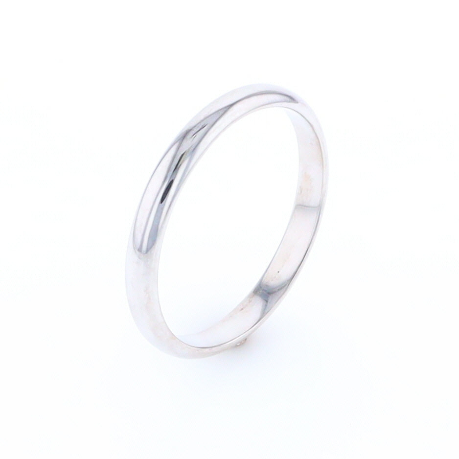 White Gold Standard Fit Wedding Band