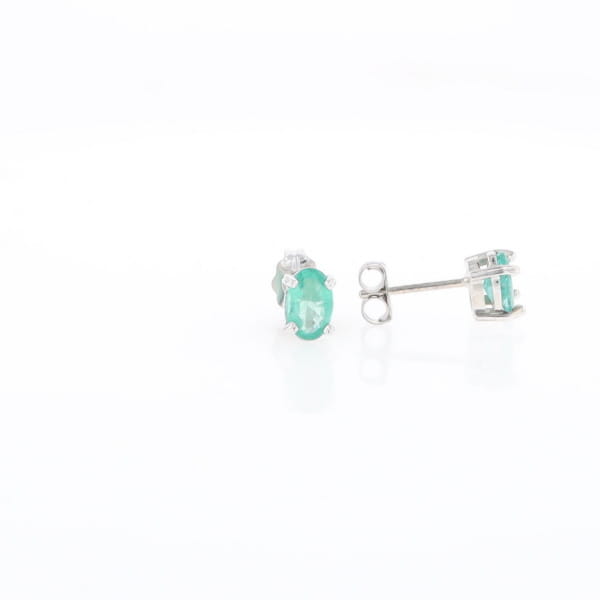 Oval Emerald Stud Earrings