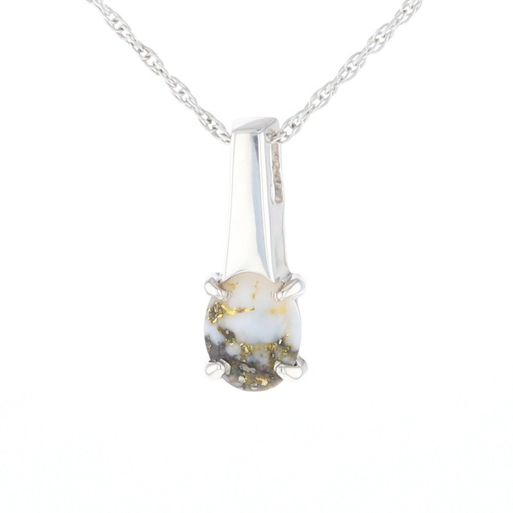 Gold Quartz Cabochon Pendant