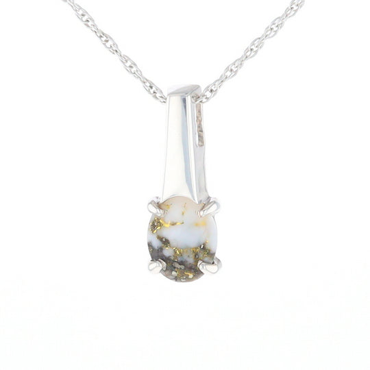 Gold Quartz Cabochon Pendant