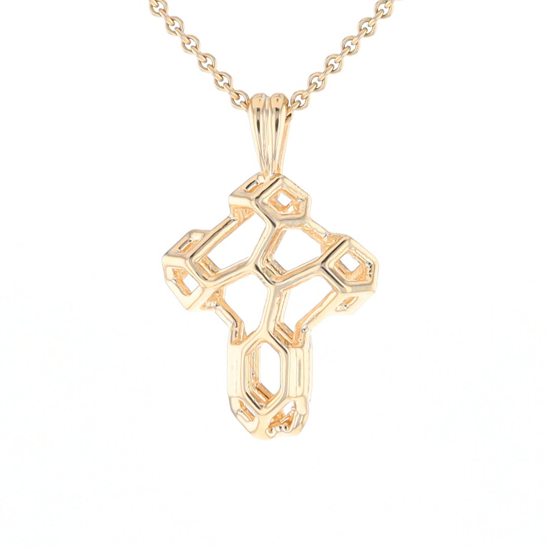 Small Voronoi Cross Pendant