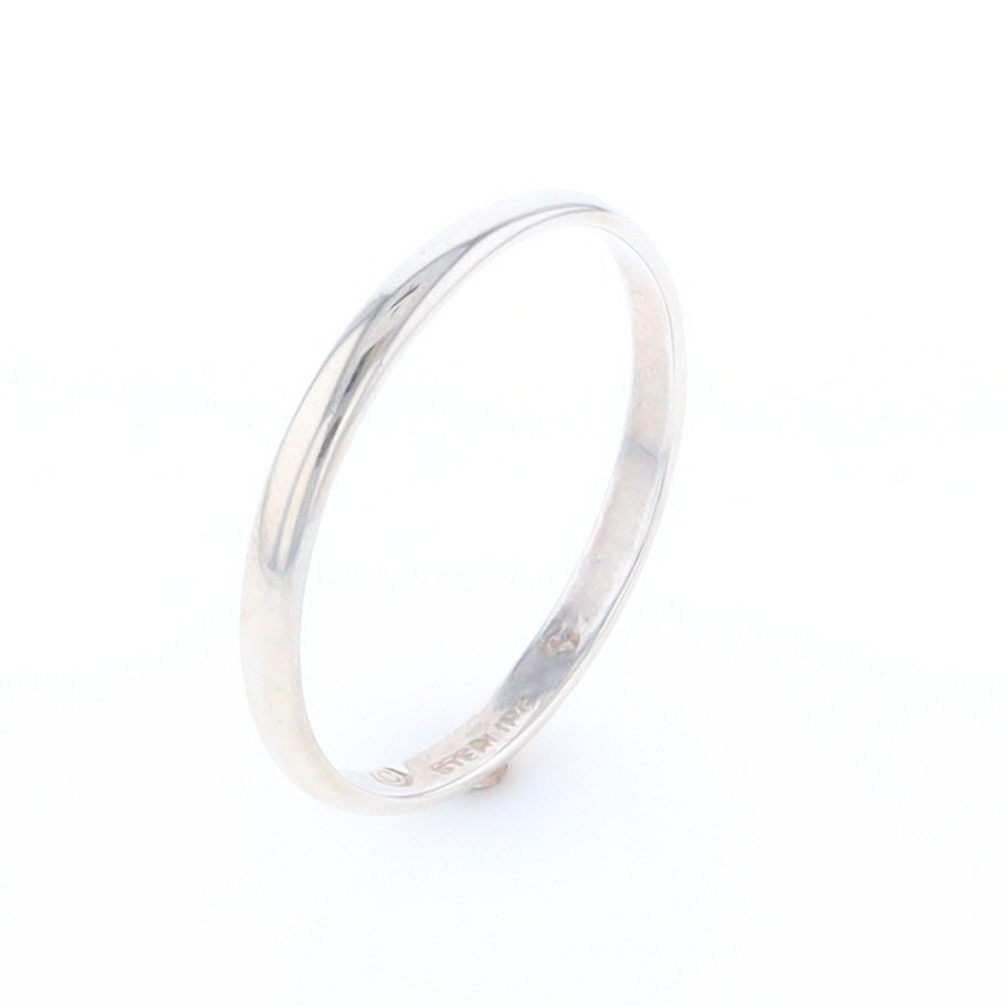 Men's Flat Silver Wedding Band