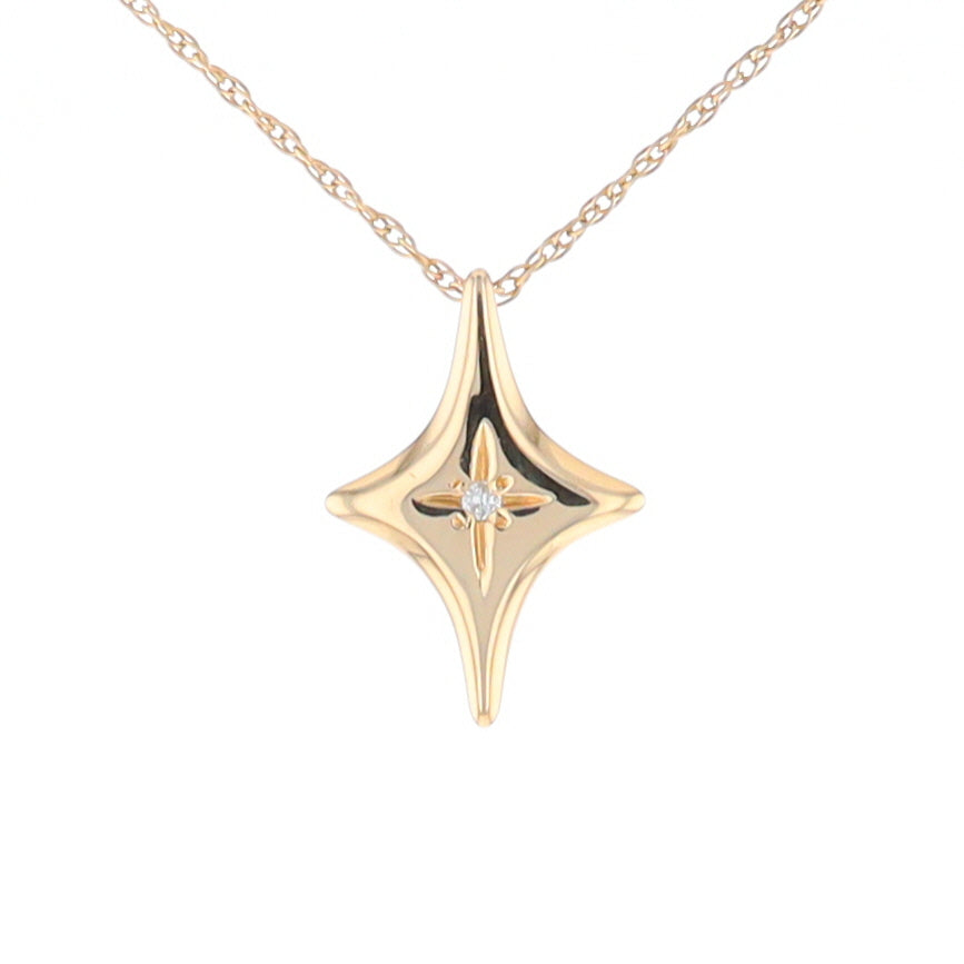 North Star Pendant Diamond Solitaire