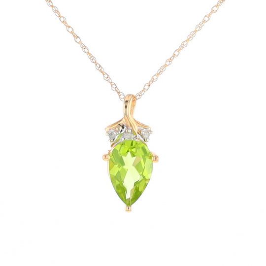 Pear-Shaped Peridot Necklace