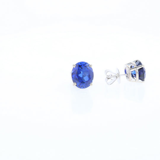 Imitation Sapphire Stud Earrings