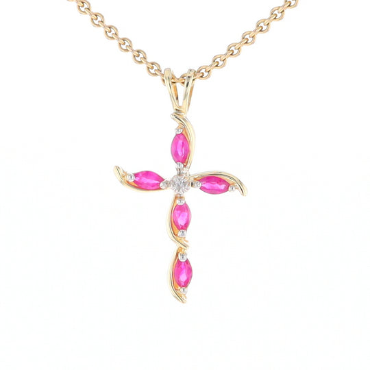 Marquise Ruby Cross