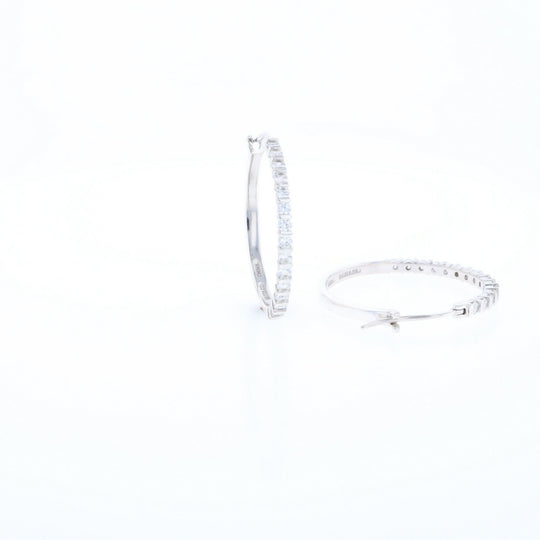 Cubic Zirconia Hoop Earrings