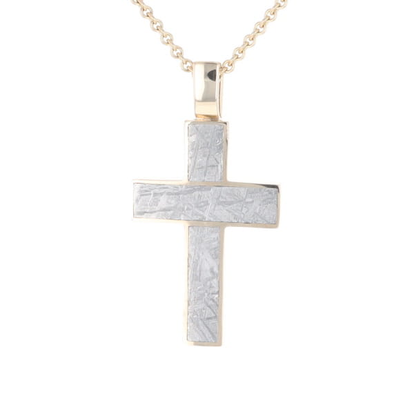 Meteorite Cross Pendant