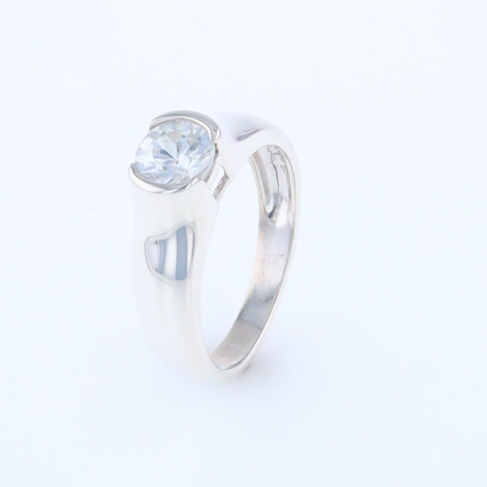 Cubic Zirconia Solitaire Ring