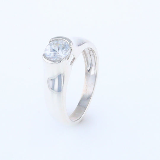 Cubic Zirconia Solitaire Ring