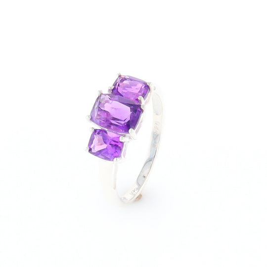 3-Stone Amethyst Ring