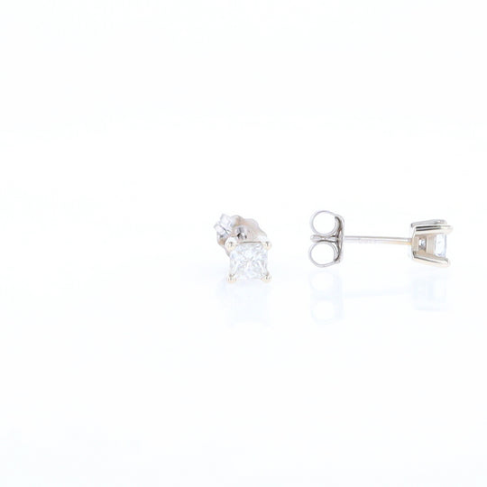 0.43ctw Princess Cut Diamond Stud Earrings