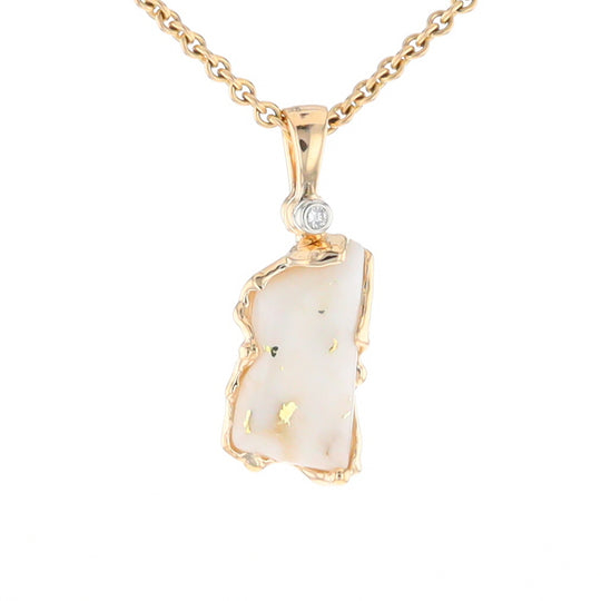 Gold Quartz Freeform Pendant  (G2)