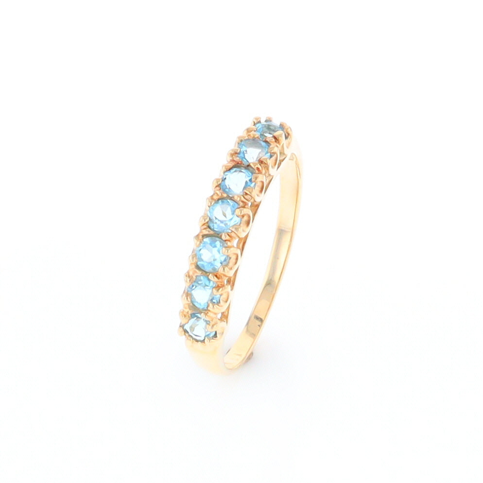 Round Blue Topaz Band