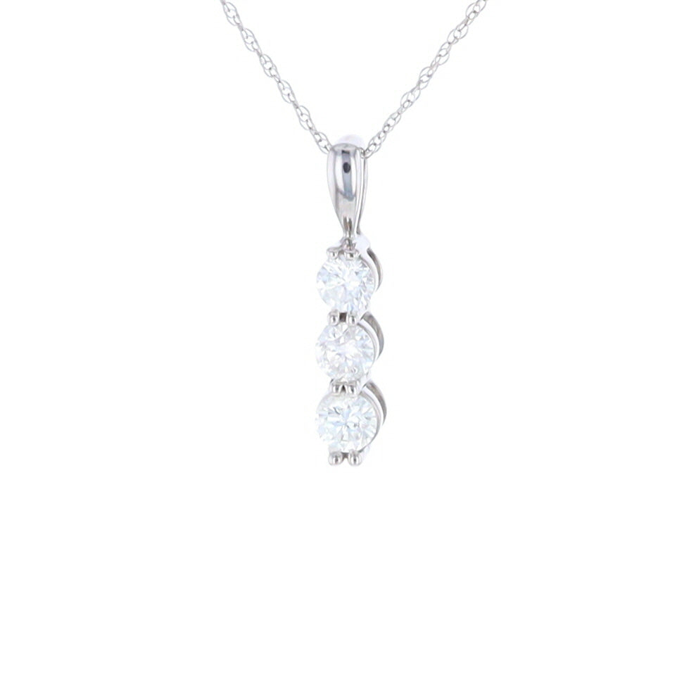 Three Diamond Drop Pendant