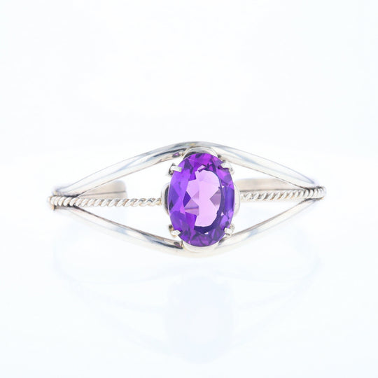 Twisted Amethyst Cuff Bracelet