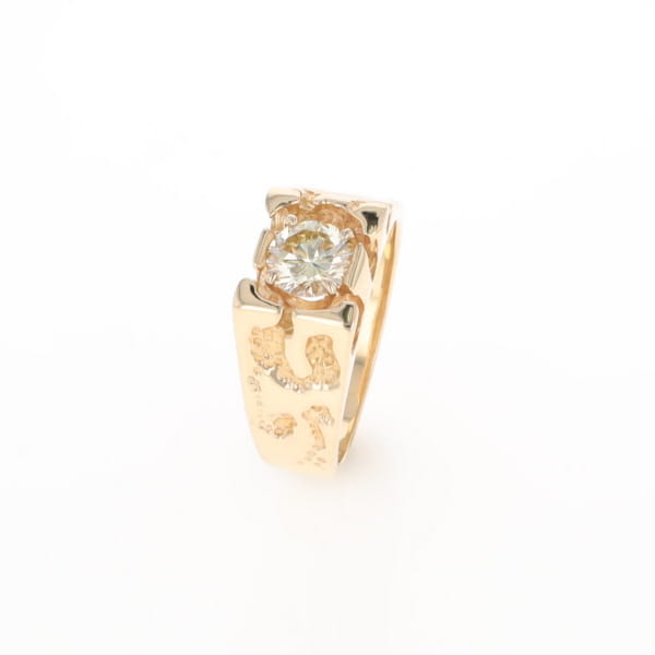 Men's Faux Nugget Style Diamond Ring