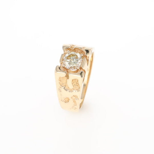 Men's Faux Nugget Style Diamond Ring