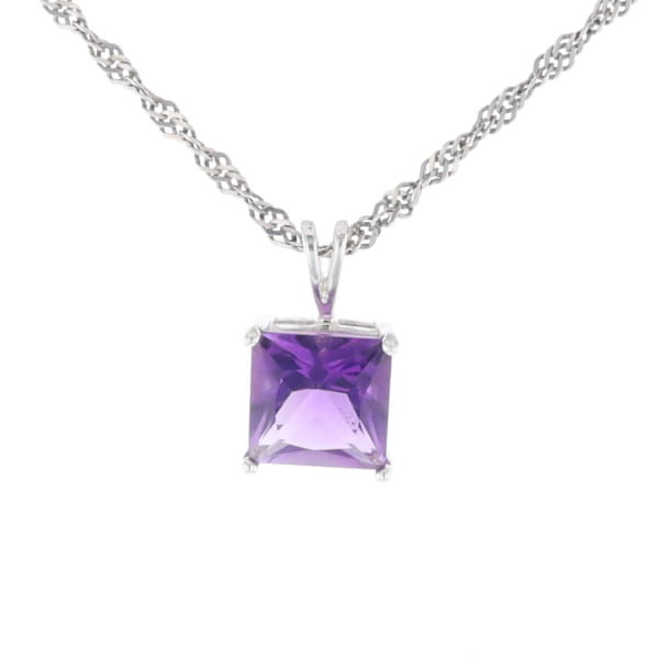 Amethyst Solitaire Pendant