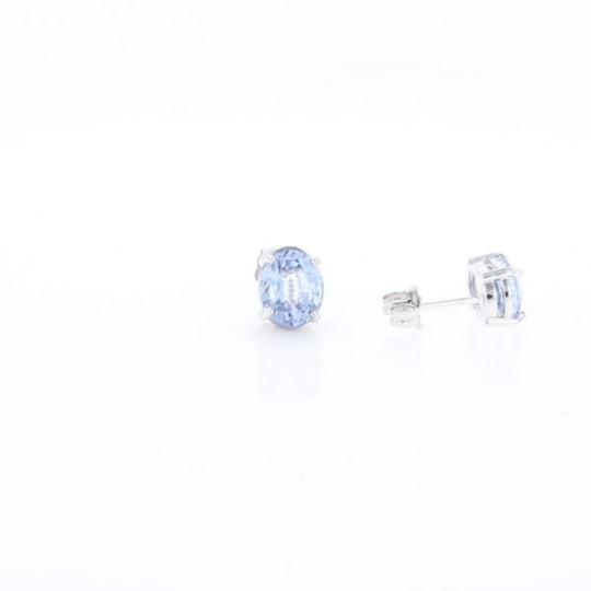 Ceylon Sapphire Stud Earrings