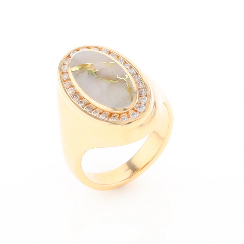 Gold Quartz Ring Lady’s