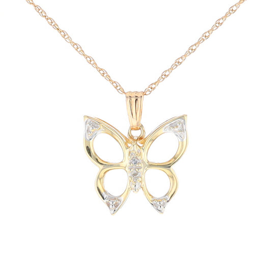 Diamond Butterfly Pendant