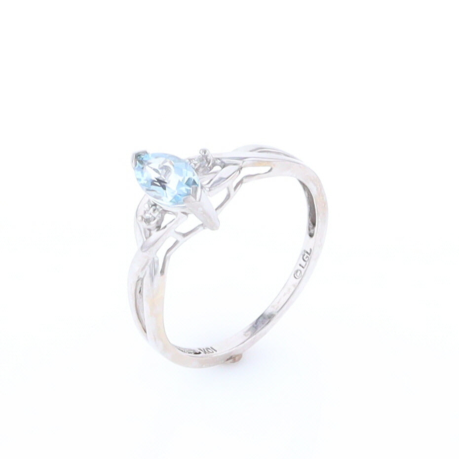 Marquise Blue Topaz Ring