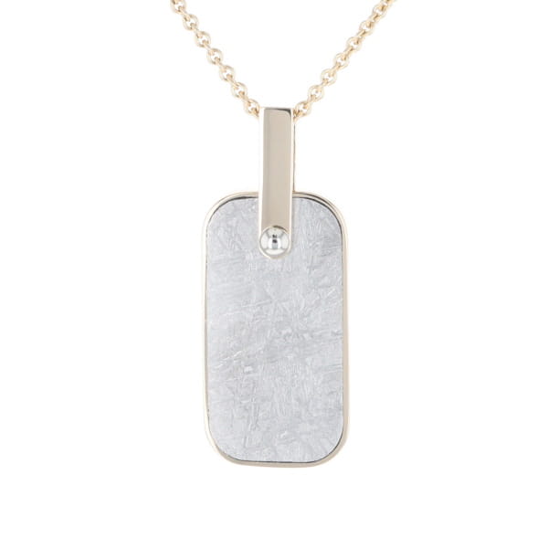 Meteorite Reversible Dog Tag Pendant