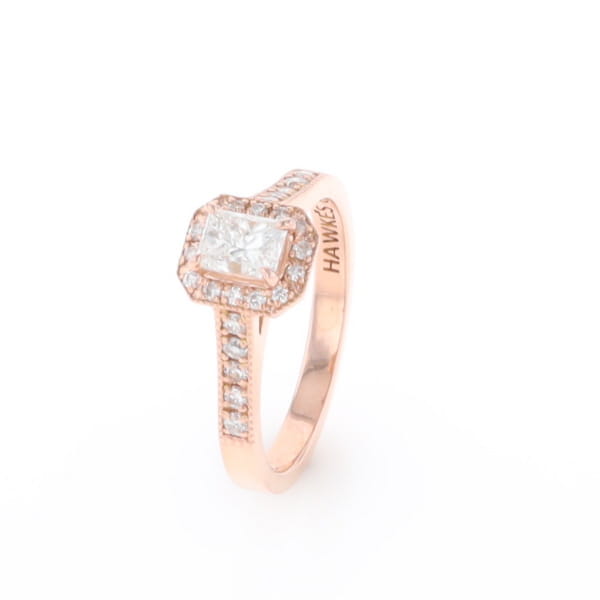 Princess Cut Diamond Halo Ring