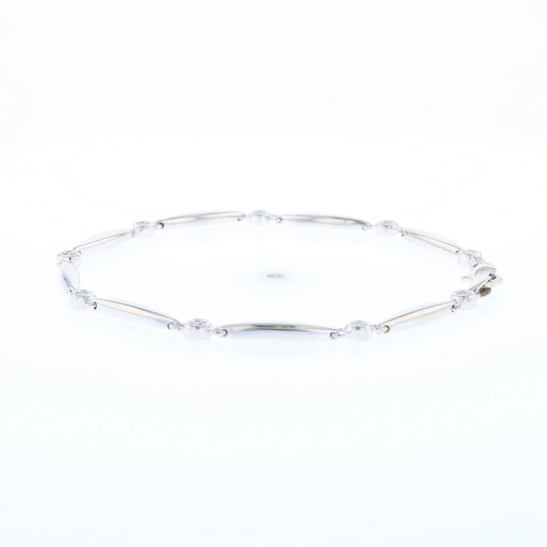 Elongated Link Diamond Bracelet